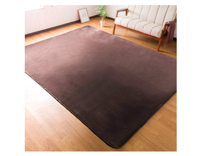 システムK社 防音・衝撃吸収に強いラグマット（2000×2500mm）ダークブラウン色