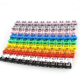 uxcell ケーブルマーカー 0-9番号