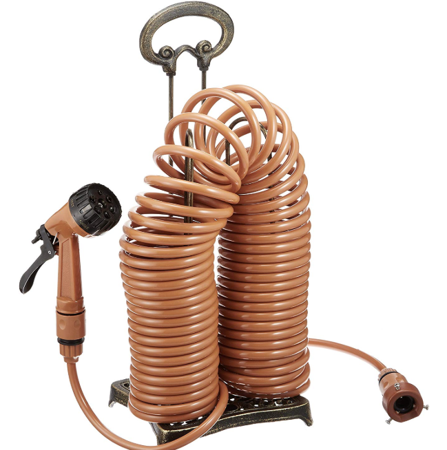 富士商 ガーデンコイルホース 12m スタンドセット