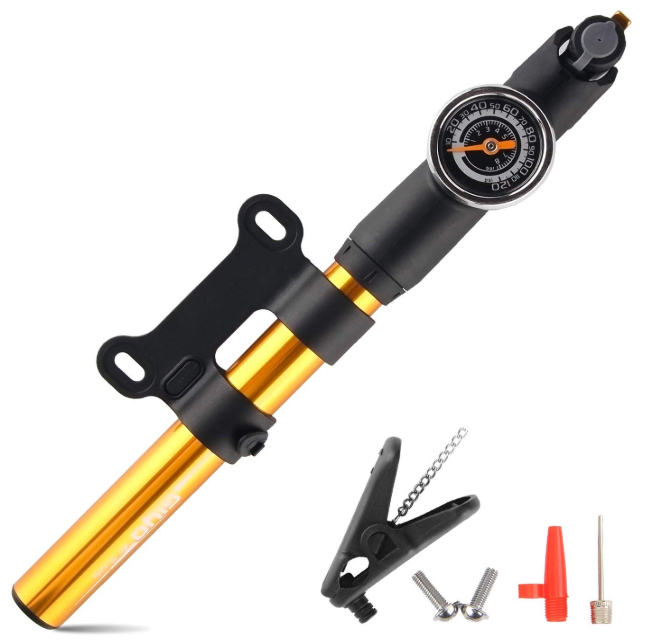 G4Free 空気入れ 携帯ポンプ 米式/仏式対応 ゲージ付き 150PSI