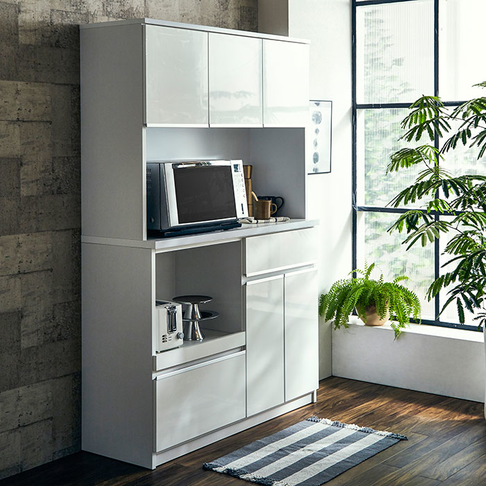 食器棚専門店　日本製レンジ台ナポリ