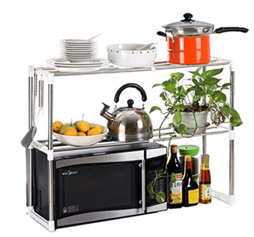 Normei レンジ台 3段式 幅伸縮式