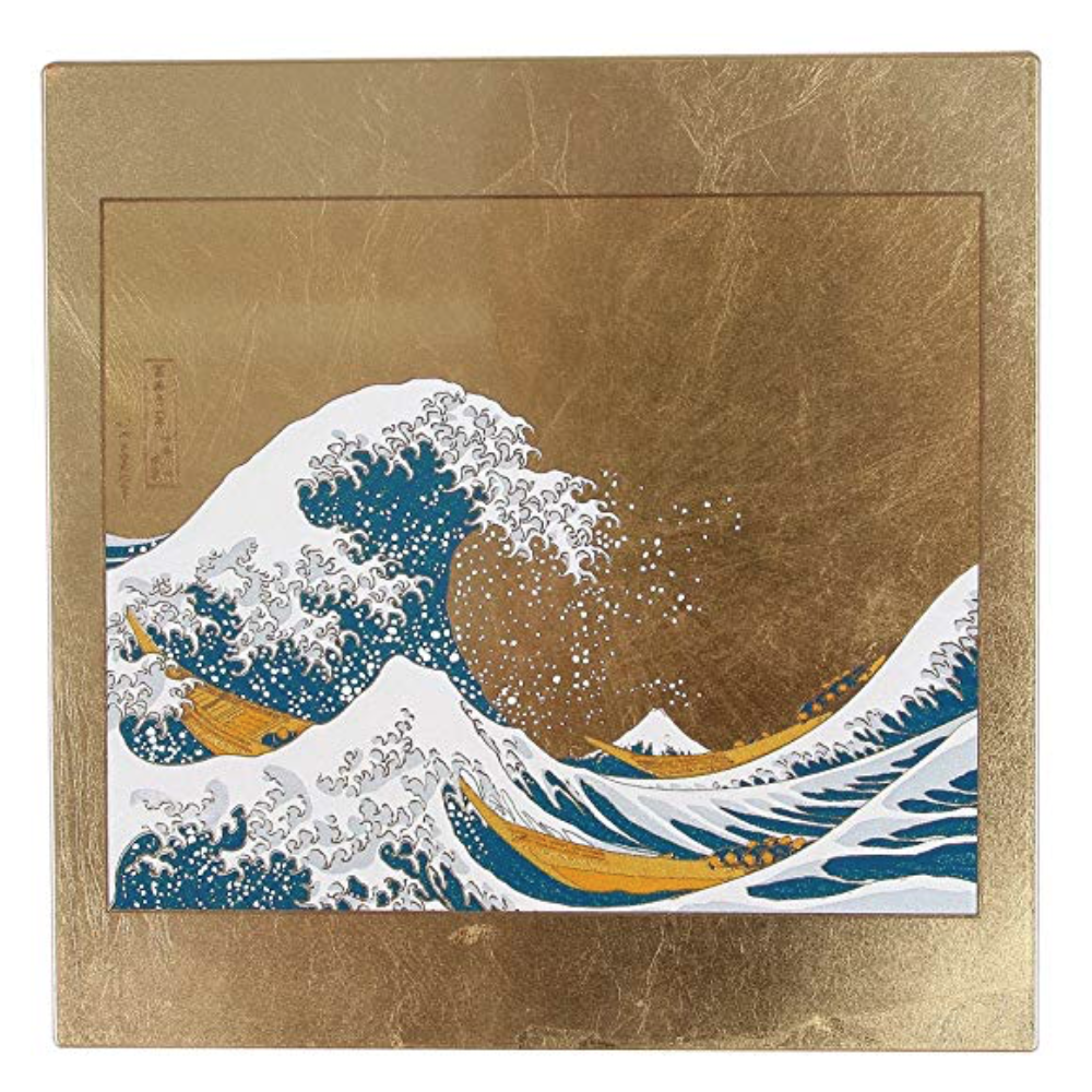 まえじゅう漆器 漆芸マウスパッド 波 (G) 2V-718