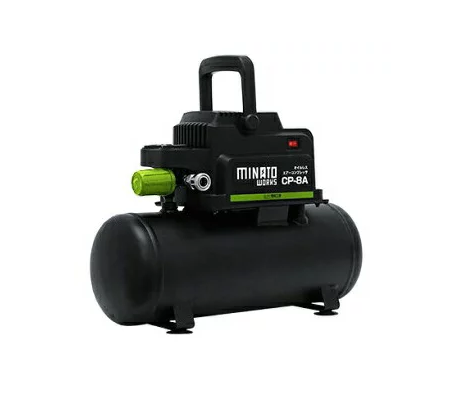 ミナト エアーコンプレッサー オイルレス型 CP-8A＋エアーツール3点付きセット (100V)