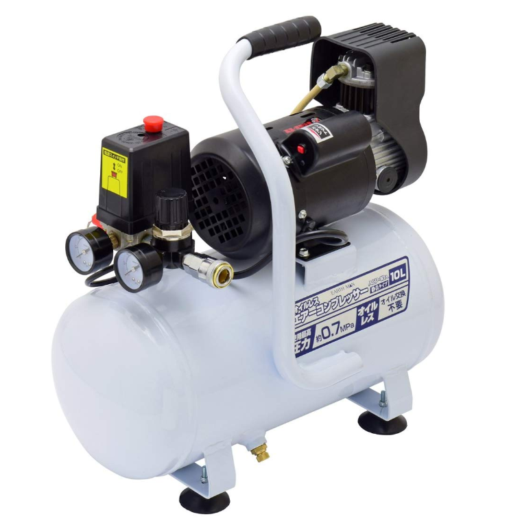高儀 EARTH MAN エアーコンプレッサー オイルレス 静音タイプ 13L ACP-13SLA