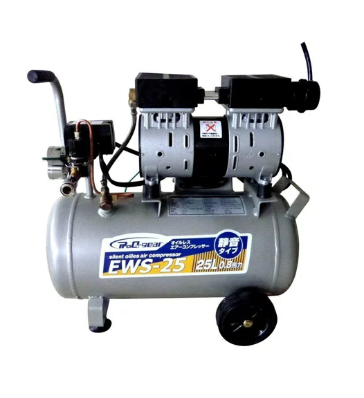 シンセイ 静音オイルレスコンプレッサー 25L エアコンプレッサー EWS-25 エアーコンプレッサー 【C】