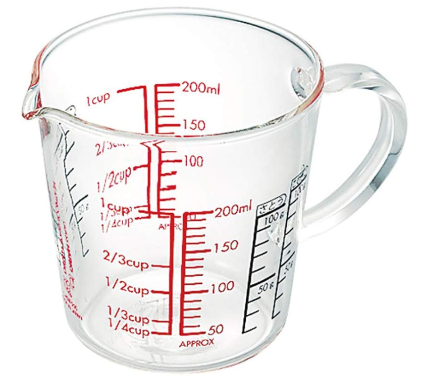 HARIO (ハリオ) メジャーカップ ワイド 耐熱ガラス 取っ手付 200ml CMJW-200