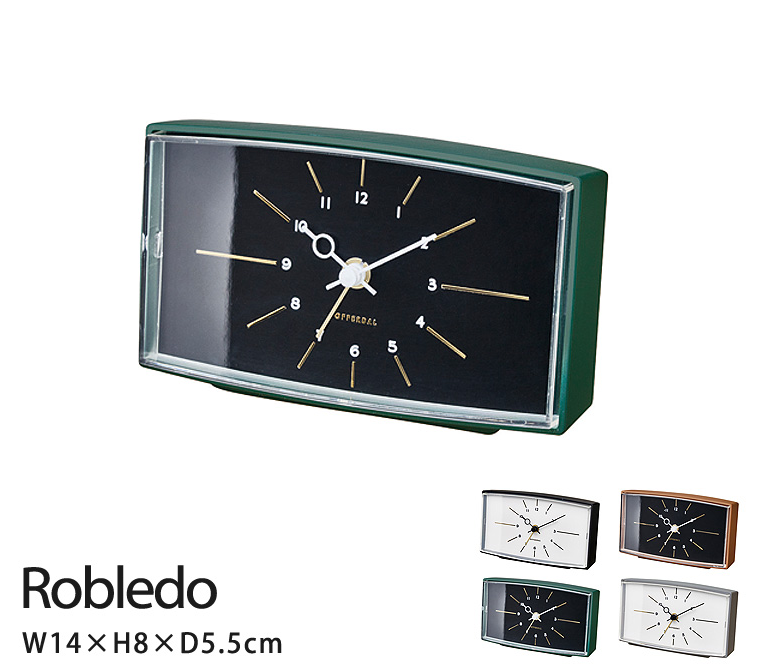 INTERFORM CLOCK 置き時計 Robledo  CL-3040BK