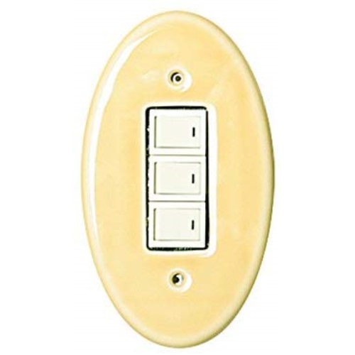 T-colors 陶器製スイッチプレート 無地カラー 楕円型 1穴・3穴