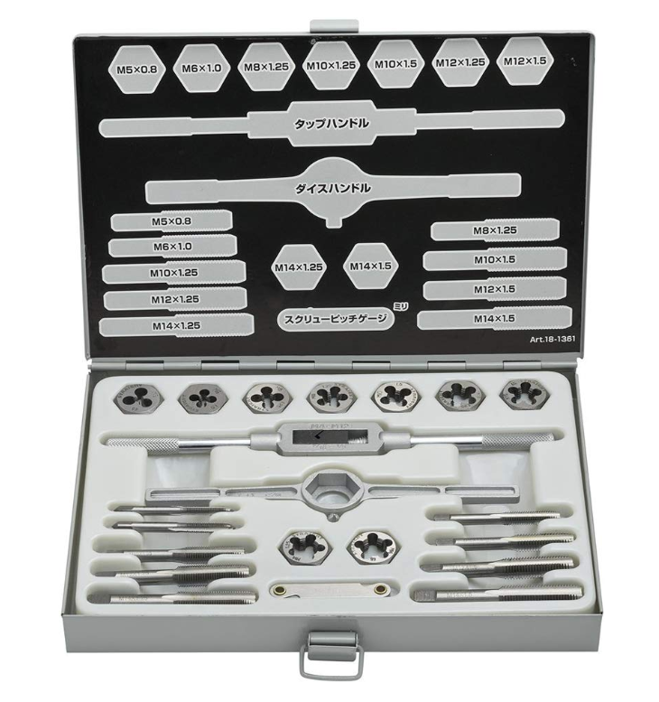 ストレート タップダイスセット 21ピース