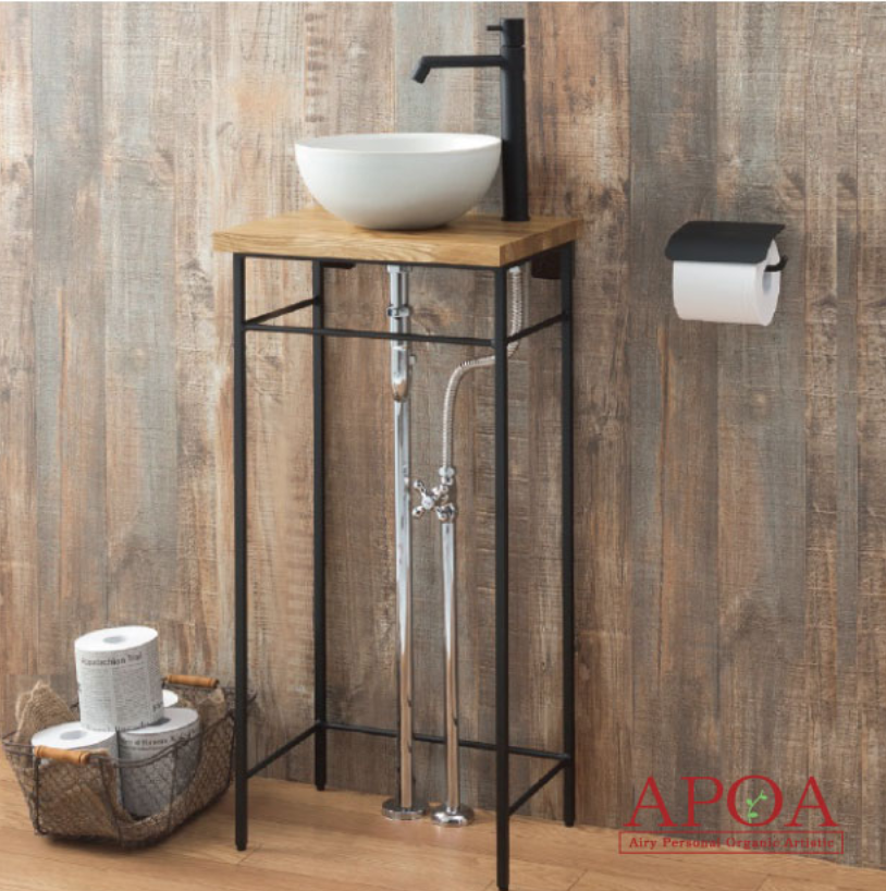 apoa　木製カウンターＡ　アイアンスタンド