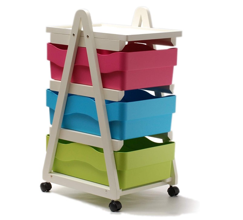 サンメニー 引き出し収納 stack stock ワゴン 3WH MIX/PK-BL-GR