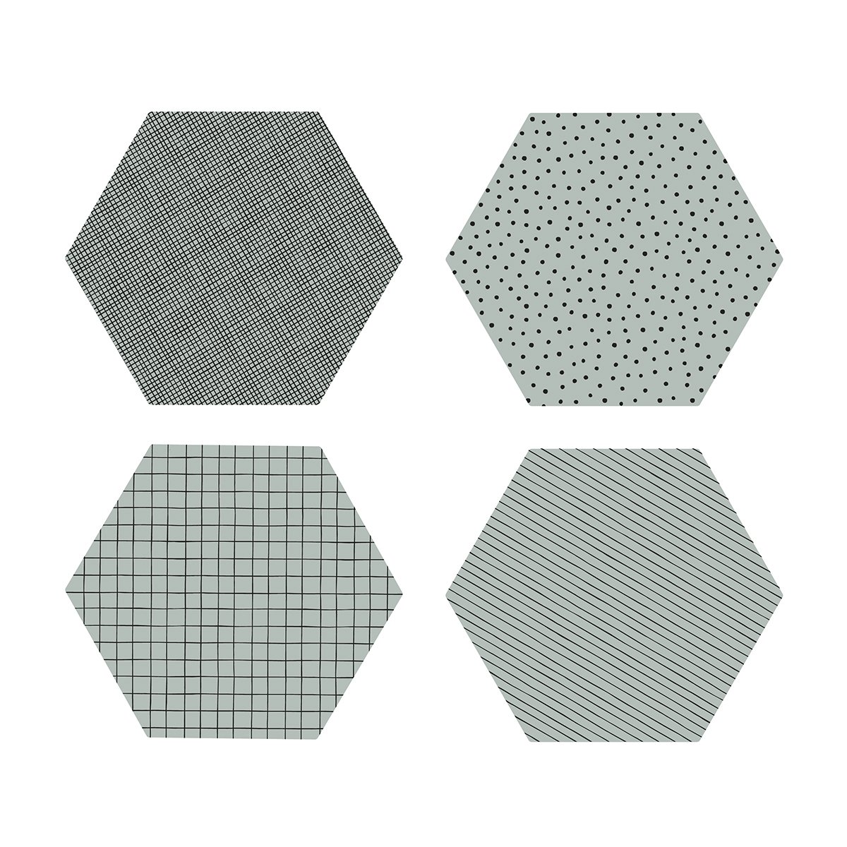 BY MAY 六角形 コースター コンクリートグレー