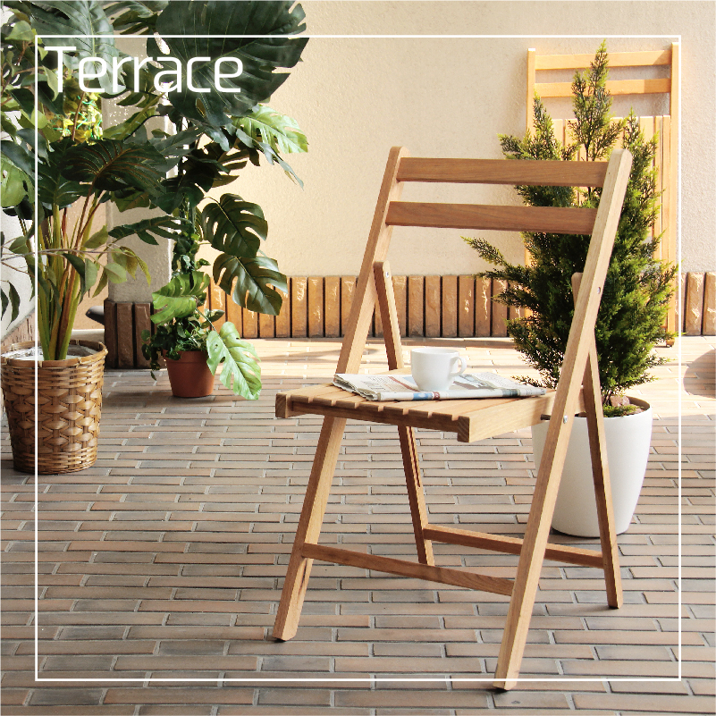 ビーライン 天然木 折りたたみチェア