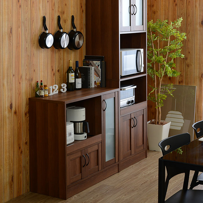 ザッカグマート　ロータイプ アンティーク風キッチン 収納棚