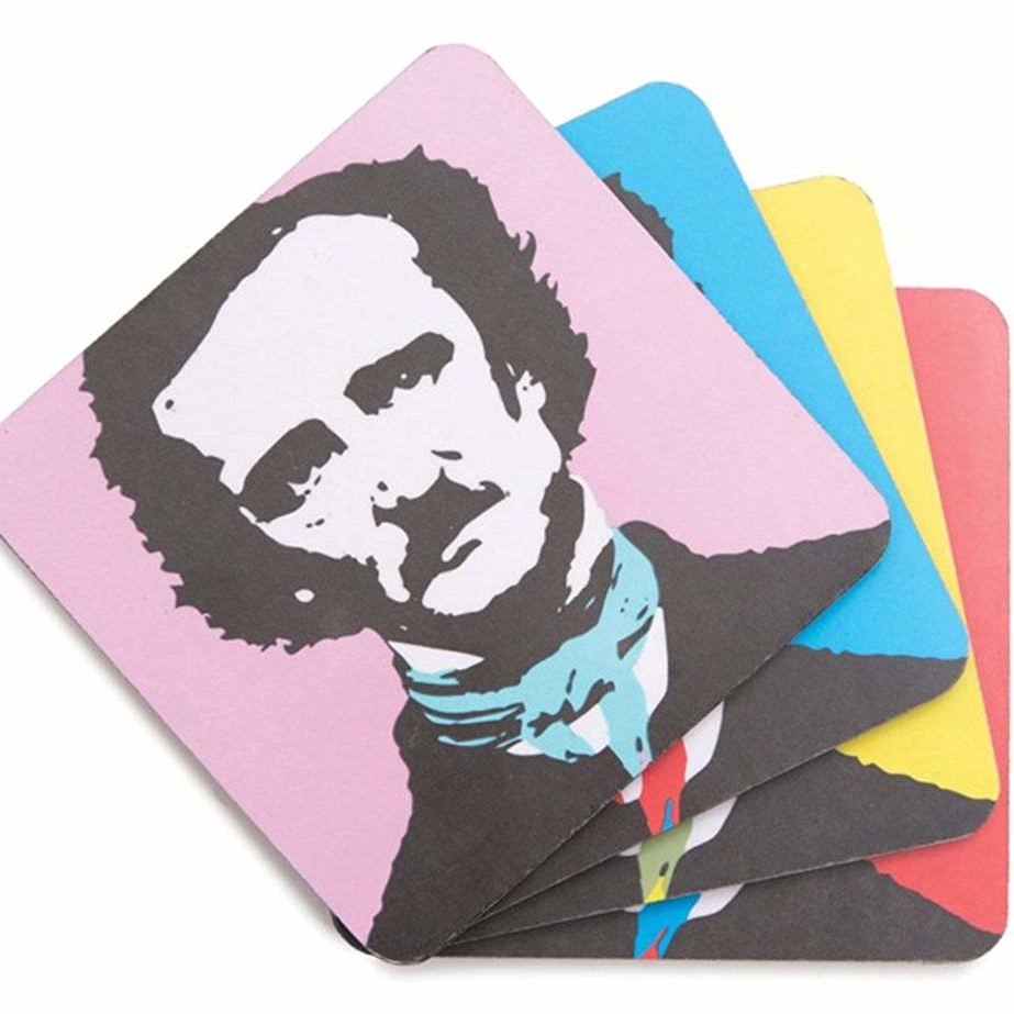 Out of Print  Edgar Allan Poe Pop Poe Coaster Set