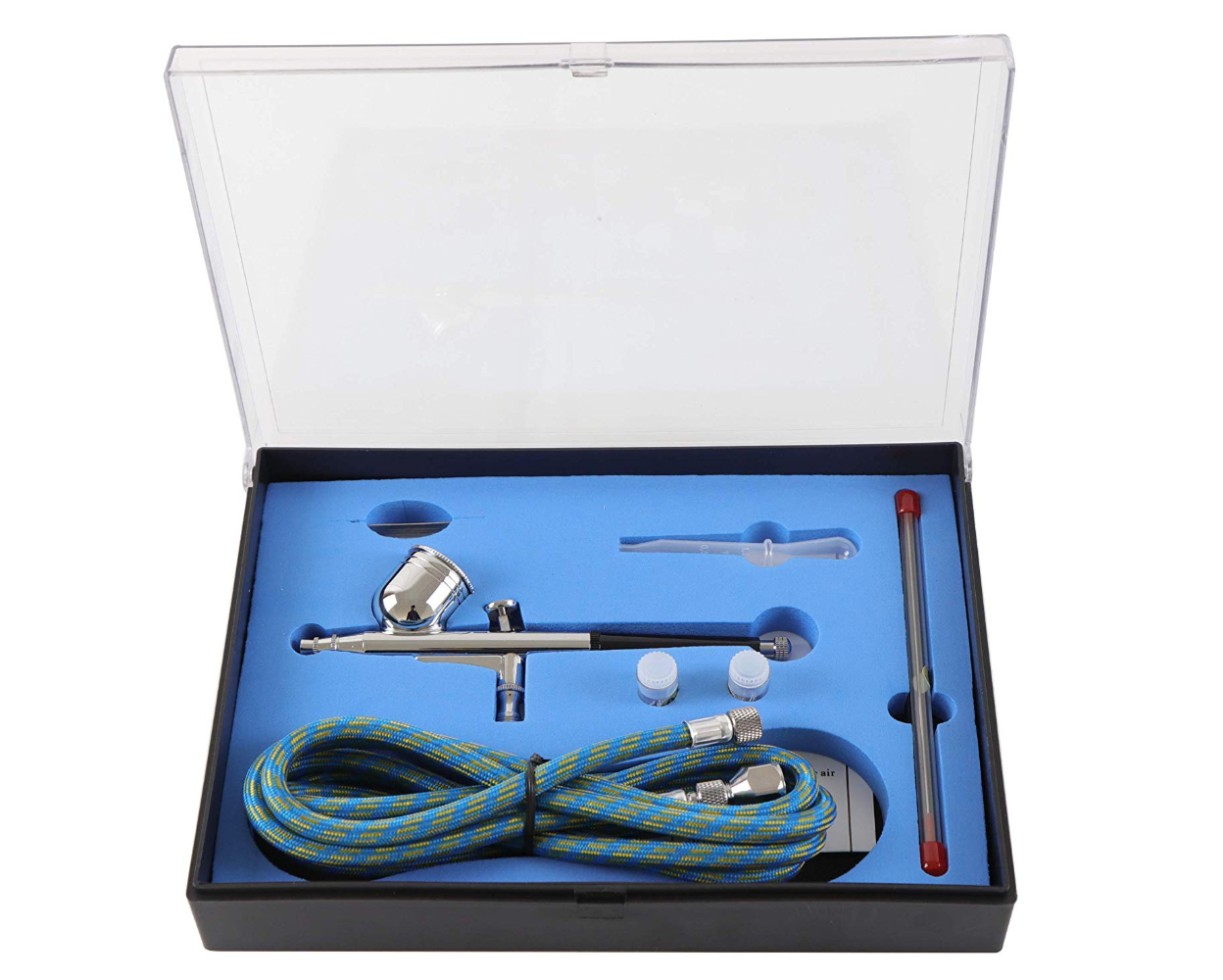 Sutekus ダブルアクション 3ノズル エアー ブラシ