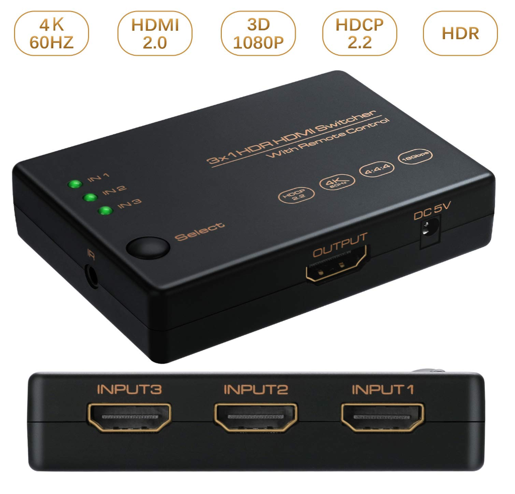 WISFOX HDMI切替器 4K+3D
