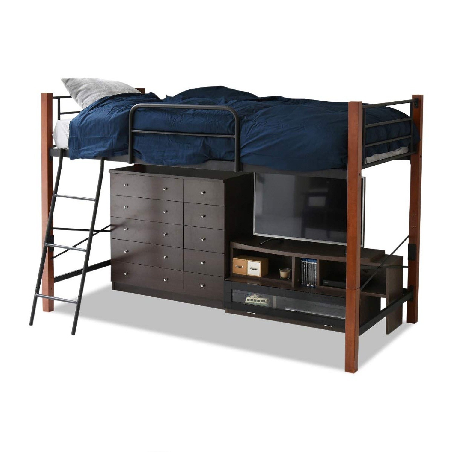 JKプラン シングル ロフトベッドTSIRI1042SETBKBR