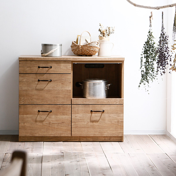 大川家具 収納 上置き キッチンカウンター