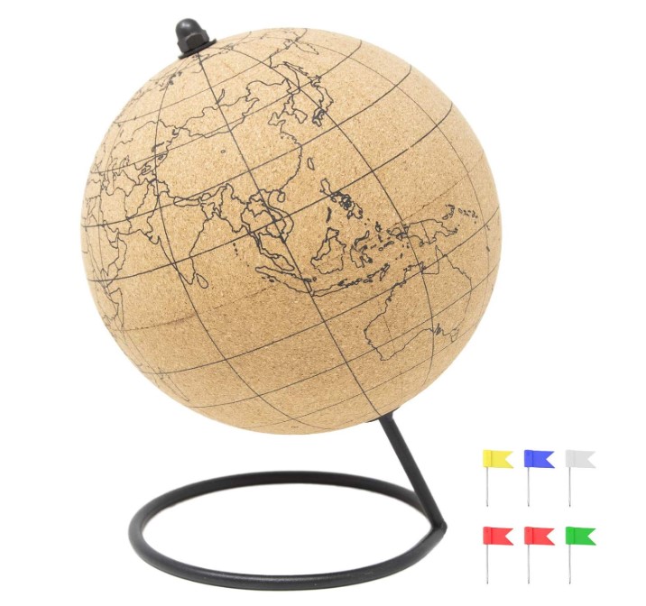 Ms. RAJA コルク製 地球儀 コルクグローブ