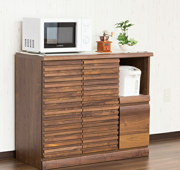 innovationlife　ウォールナット 国産 100cmキッチンカウンター