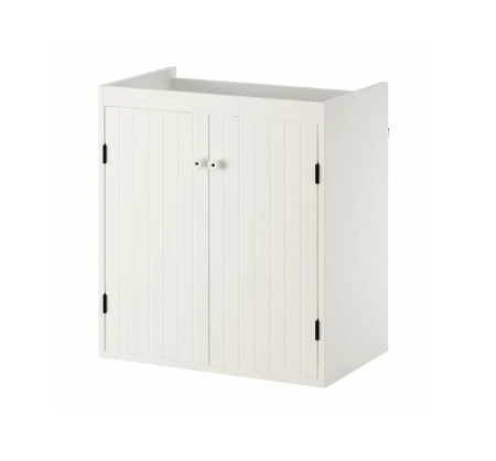 ikea スィルヴェローン 洗面台 扉2枚, ホワイト(c)(30284525)
