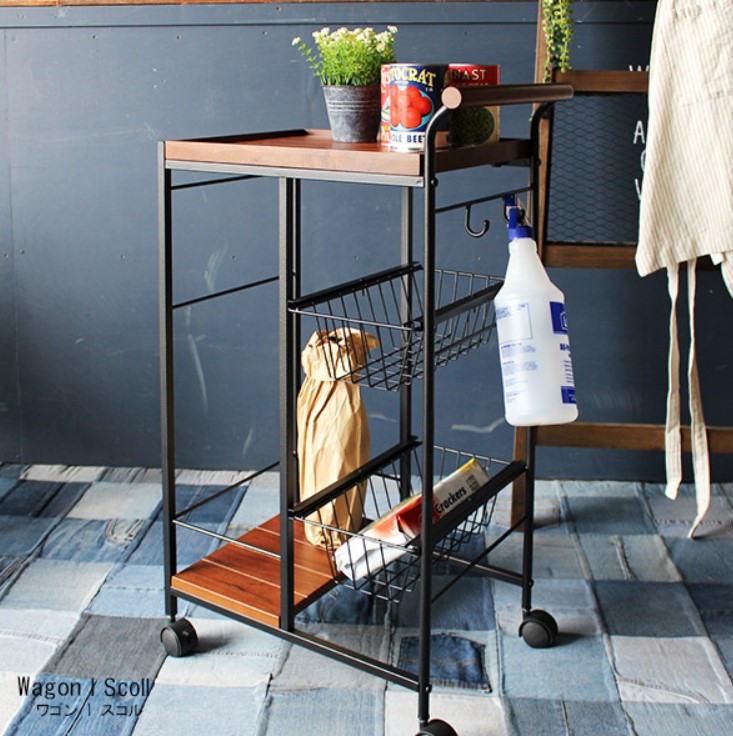 キッチンワゴン キャスター付  ay-181-166