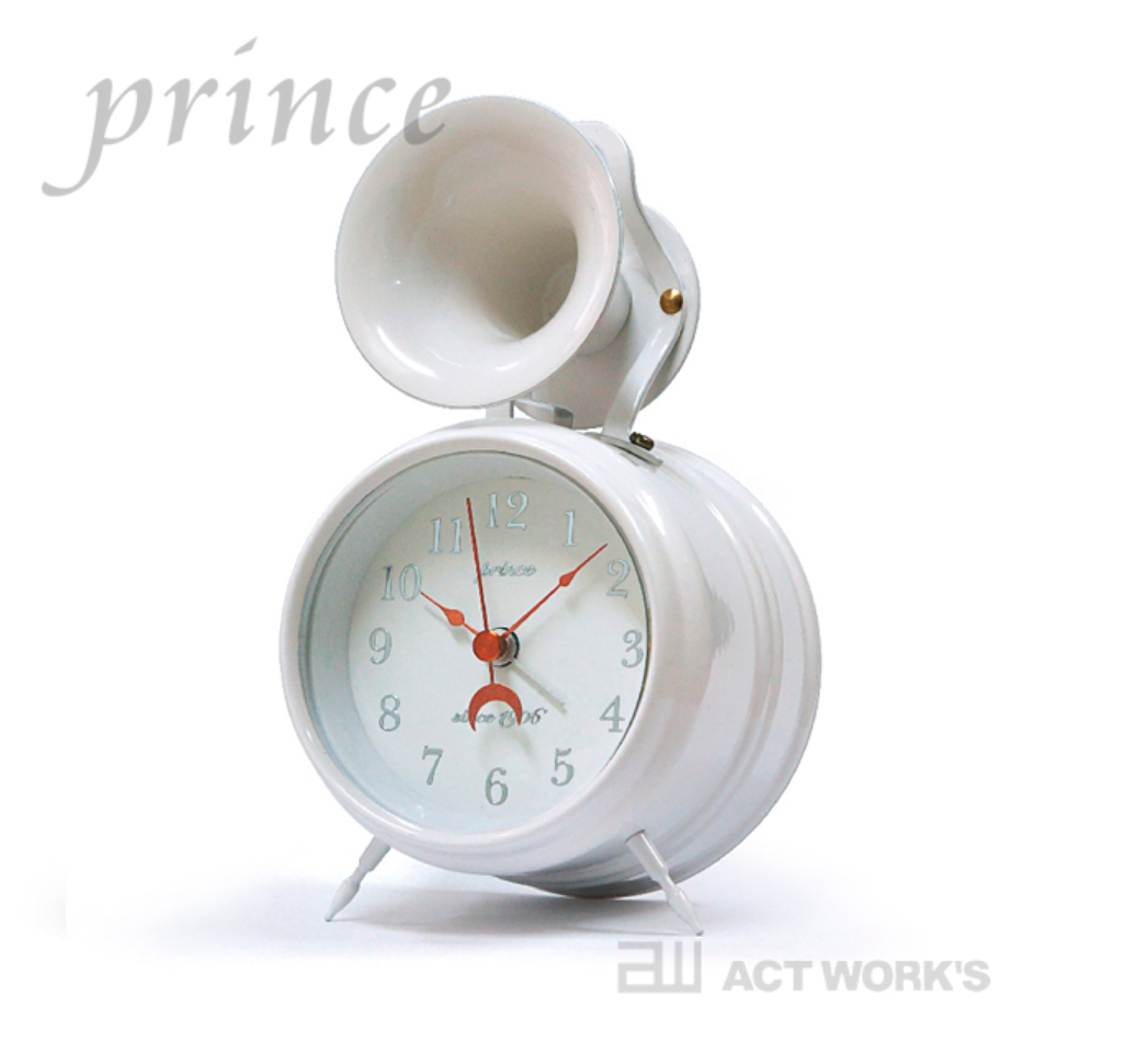 レトロなホーン付き目覚まし時計