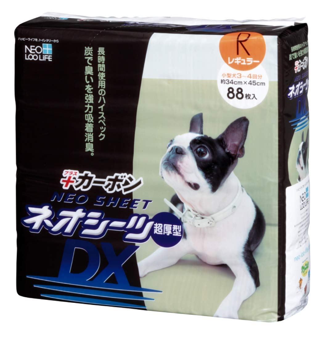 ネオ・ルーライフ ネオシーツ カーボン DX 犬用 レギュラー 88枚入