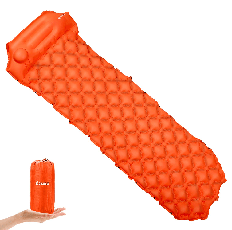 エアーベッド ハンドポンプ付き 枕付き 折畳み式 超軽量 40Dナイロン TPU生地 防水