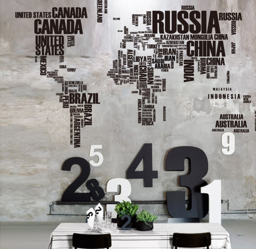 ウォールステッカー 世界地図 wh091