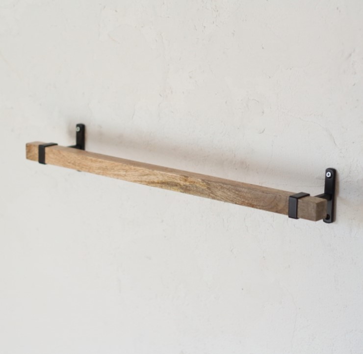 アイアン WOOD 木 タオルハンガー ルームバー