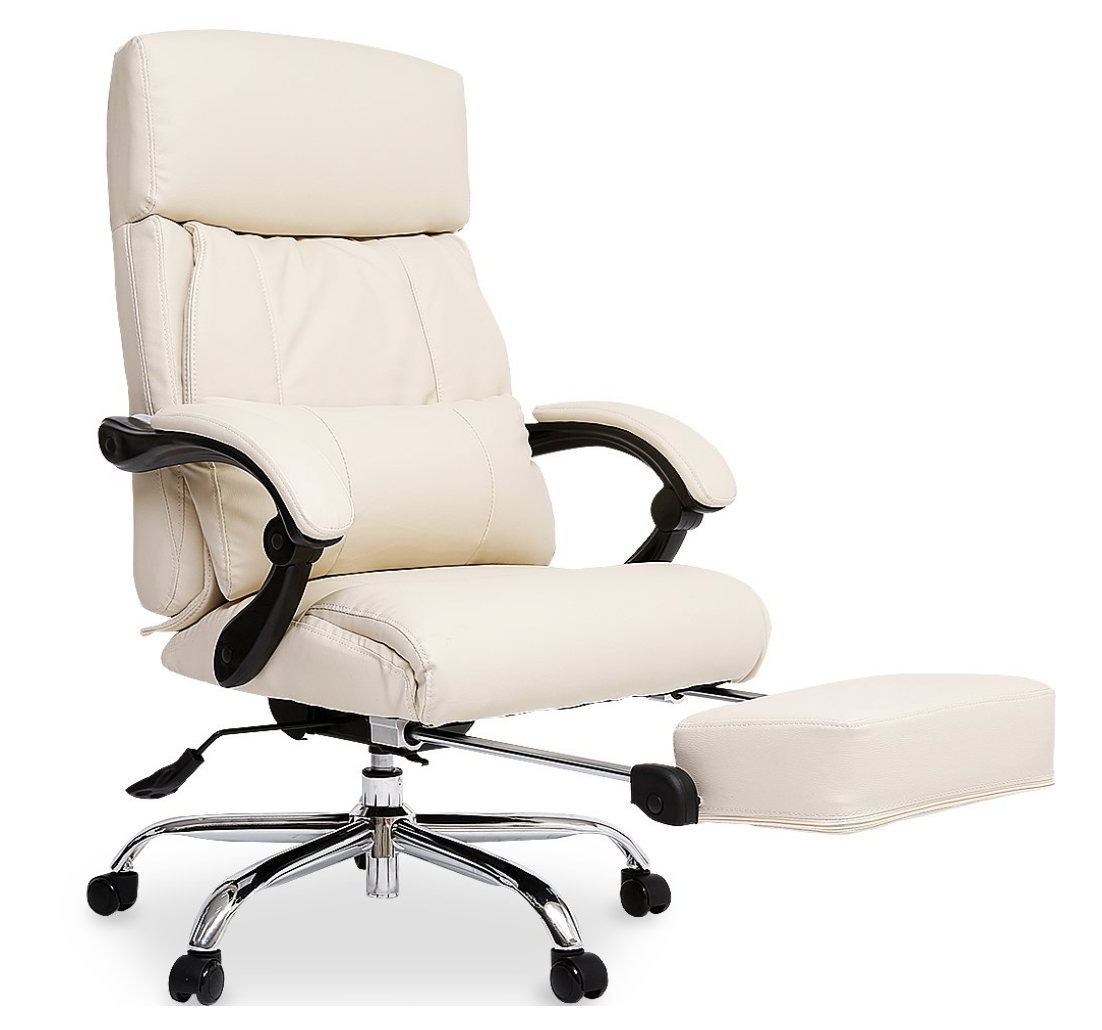 LOWYA パソコンチェア フットレスト格納