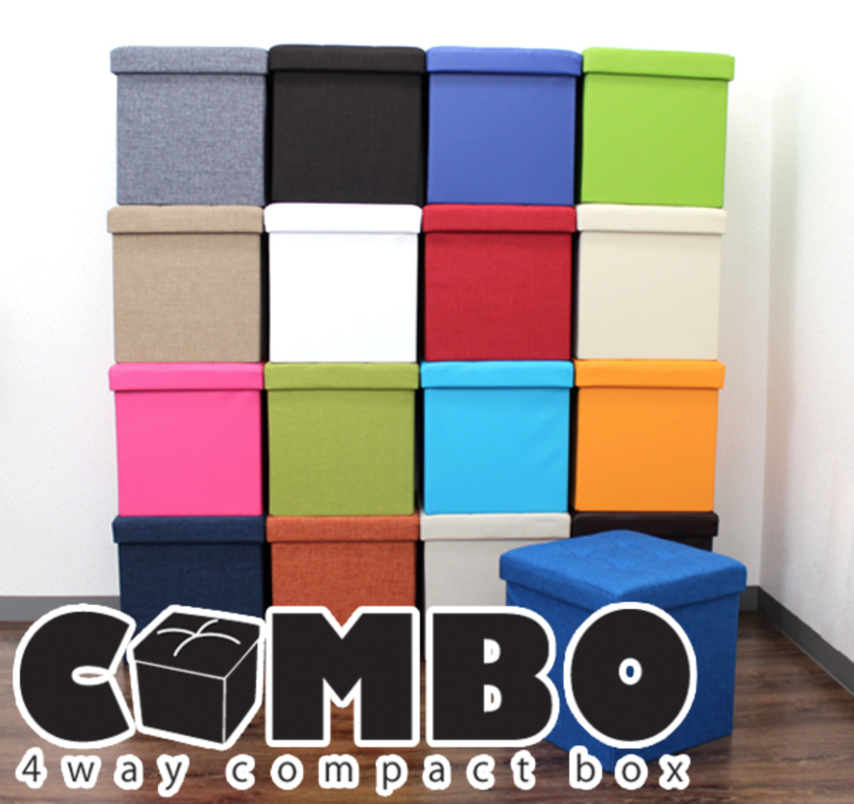 オットマン/収納スツール/収納ボックス 折りたたみ