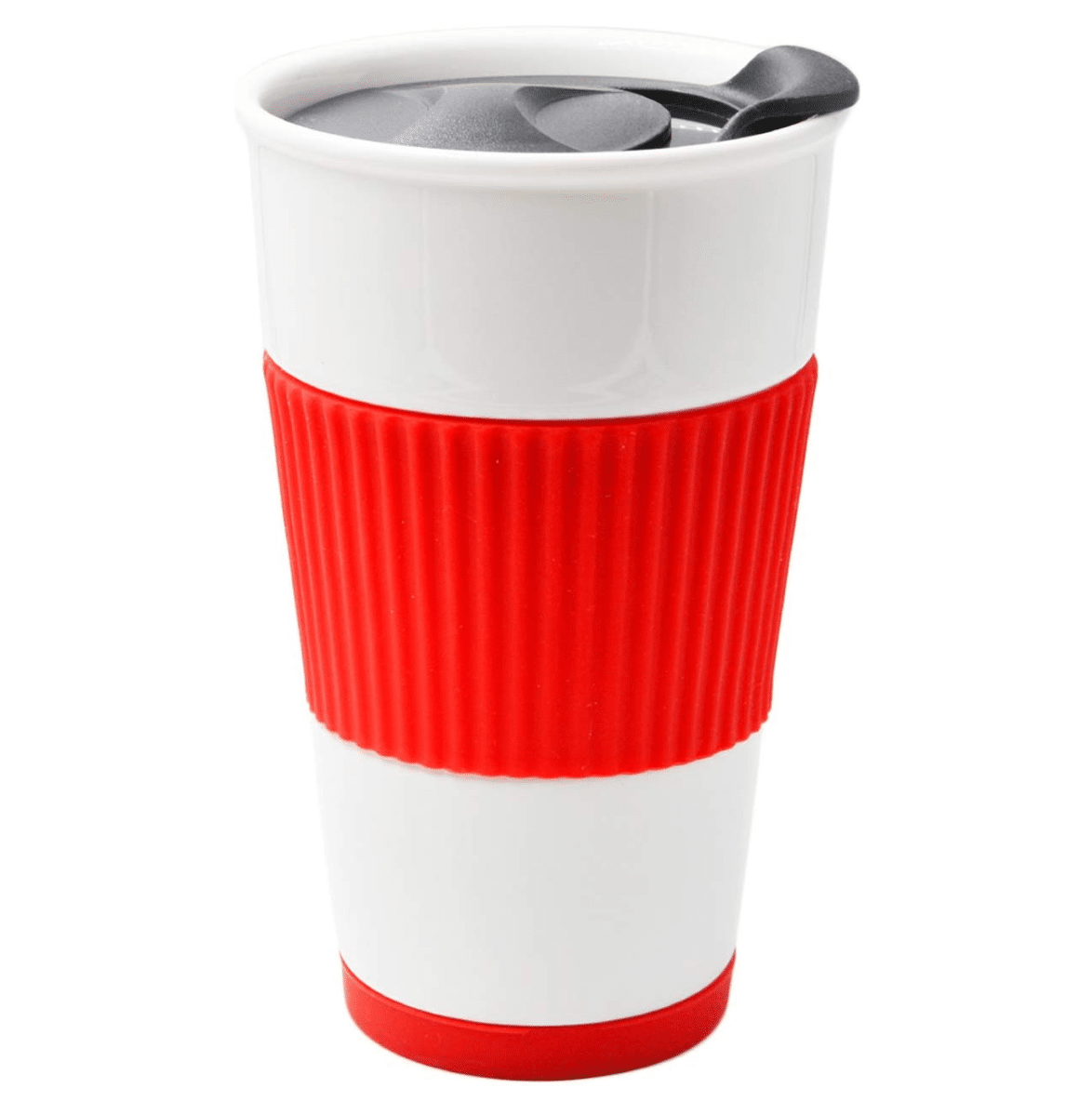 UDMG 二重構造断熱 セラミックタンブラー 300ml 蓋つき コースター付き