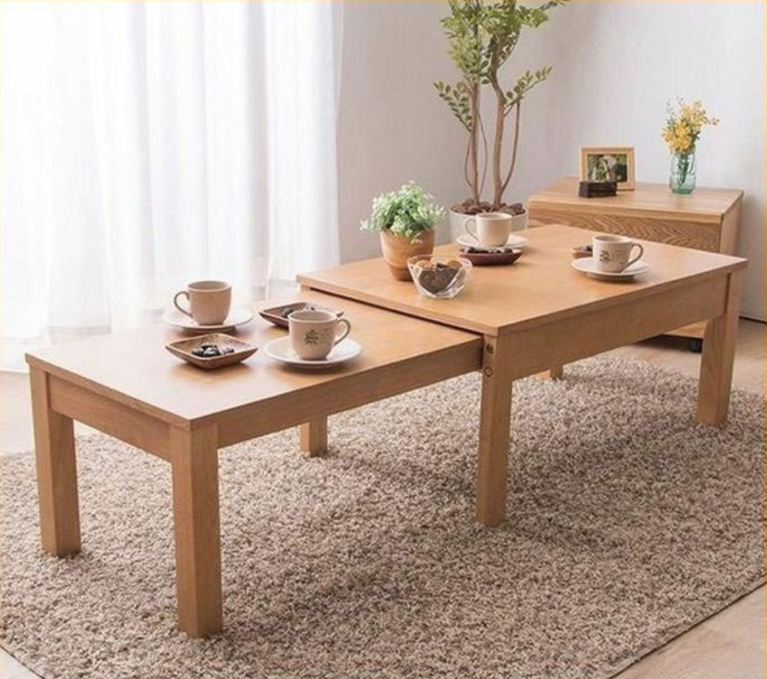 快適インテリア 伸縮ローテーブル