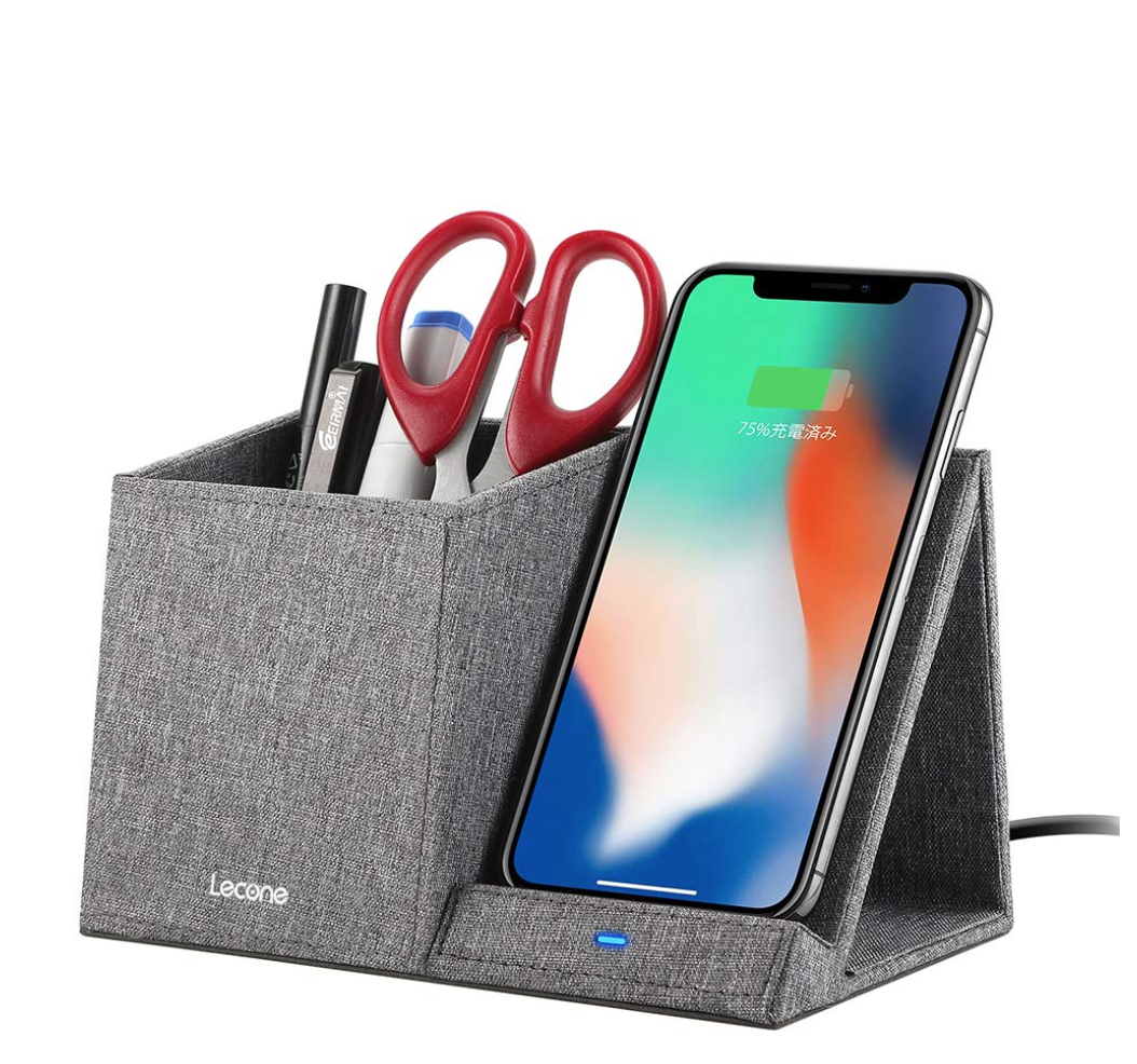 Lecone ワイヤレス充電台 デスクオーガナイザー付