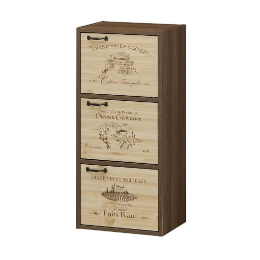 白井産業 カラーボックス WNR-9040 3D DK