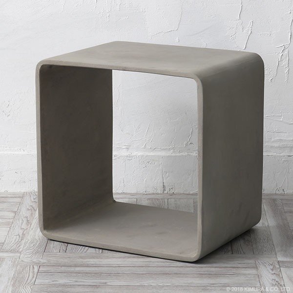 北欧家具ZAGO スリム収納キューブコンクリート L4R111GY