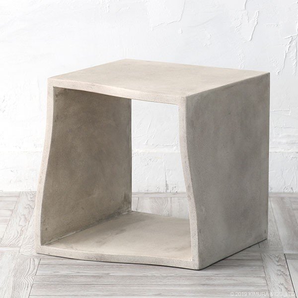 ZAGO 収納キューブ サイドテーブル コンクリート L4R100LG