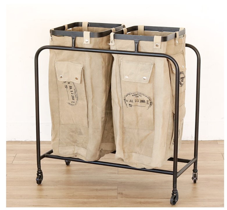 KLUB14 インダストリアル家具 ランドリー トロリーバッグ