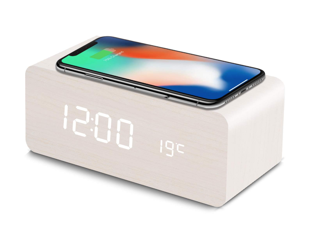 Fomobest  置き時計 QIワイヤレス充電機能