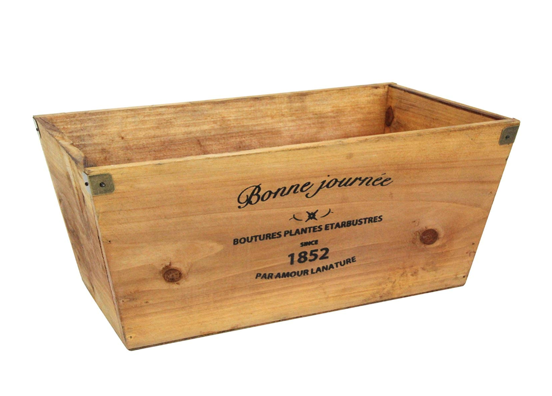 GREENHOUSE ナチュラルウッドプランター 長角M 3077-B-BR