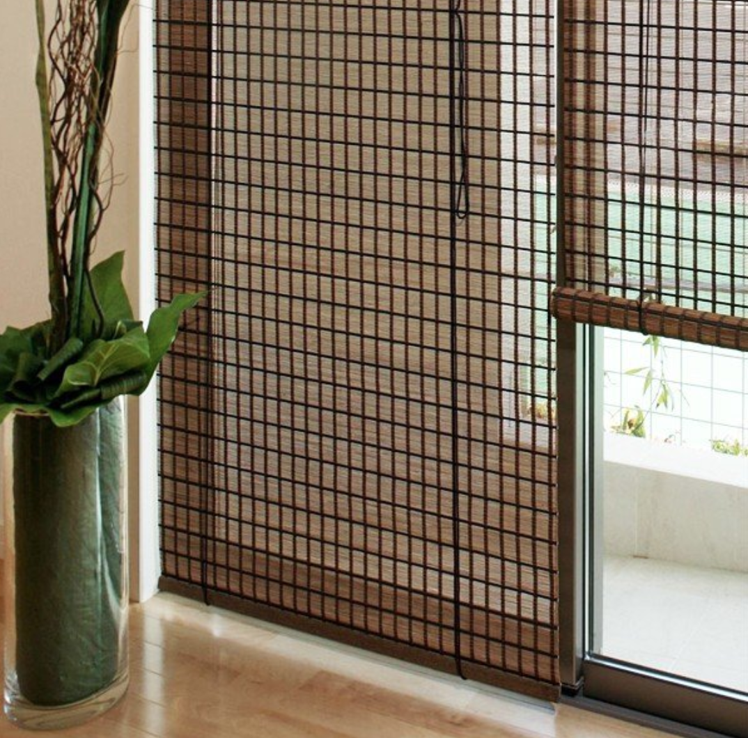 すだれ 竹 ロールスクリーン 室内  掃き出し窓
