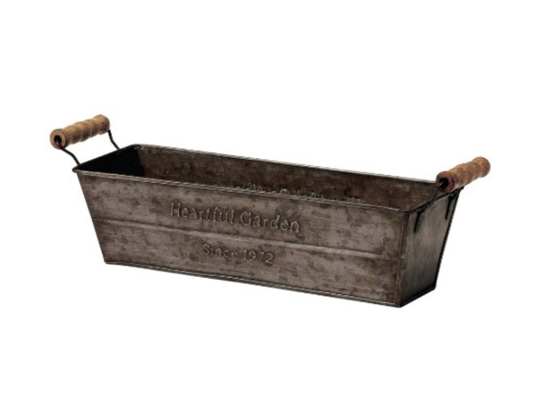 GREENHOUSE アンティーク風ブリキポット 長角 2785-A