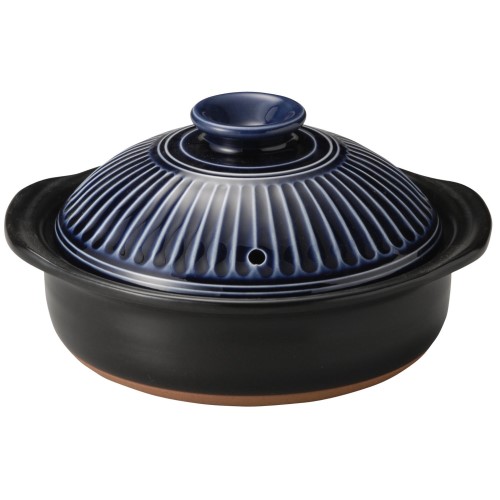 銀峯陶器 萬古焼 銀峯 菊花 土鍋 瑠璃釉 1人用 6号 96061