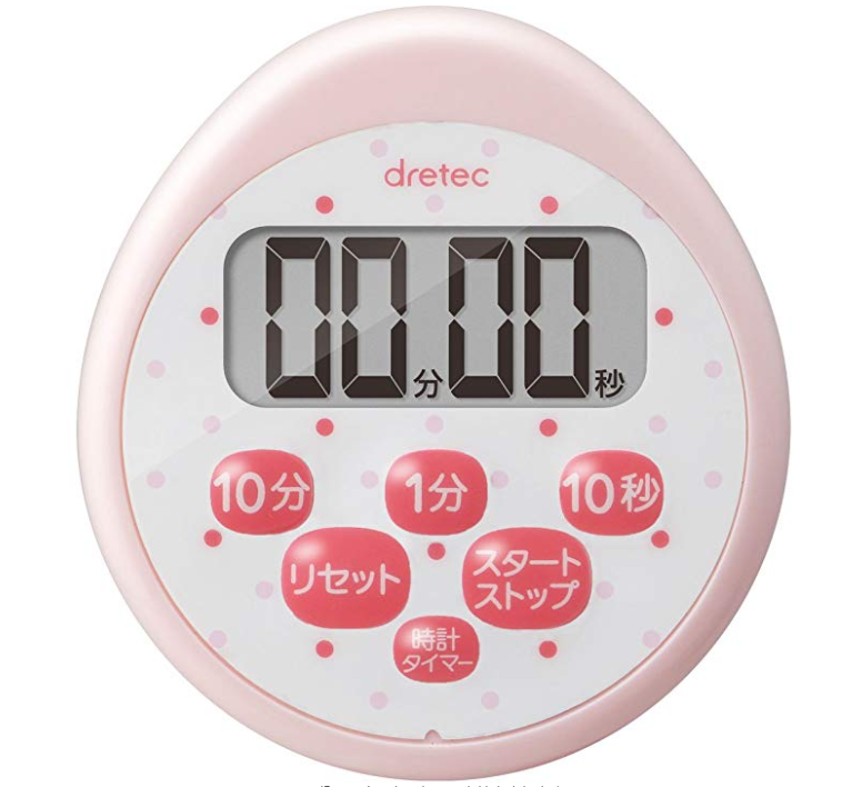 ドリテック  防水タイマー 時計付き ピンク T-565PK