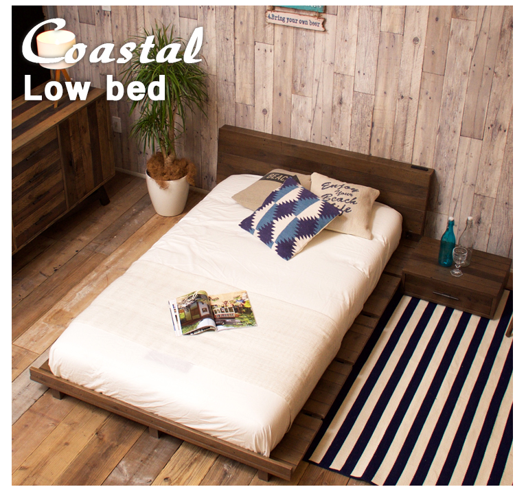 CASA HILS Costal Low Bed ダブルベッド