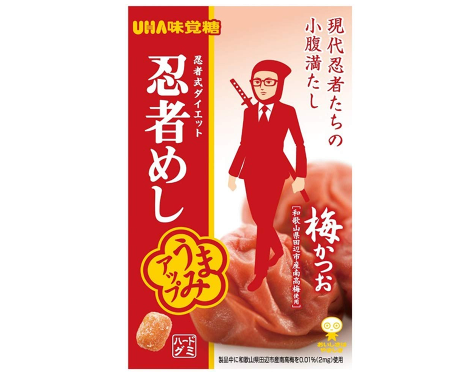 味覚糖 旨味シゲキックス忍者めし梅かつお味 20g×10袋入
